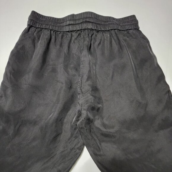 J. Crew Black Cupro Blend High Rise Loose Fit Joggers Vacation - Picture 2 of 4